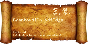 Brankován Nádja névjegykártya